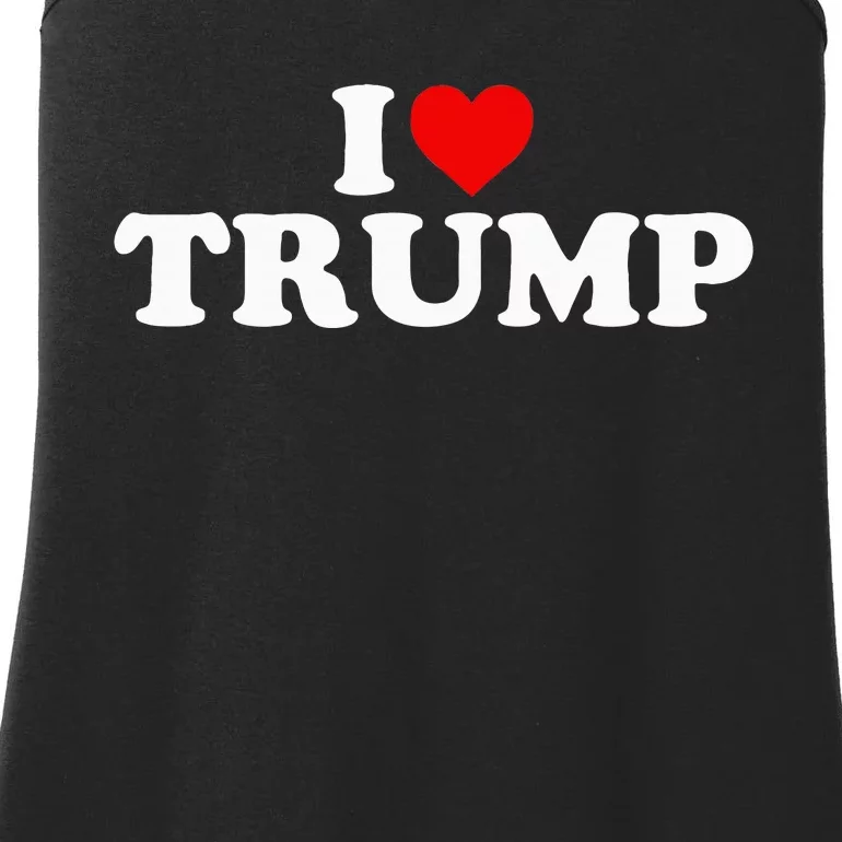 I Love Trump Heart Ladies Essential Tank