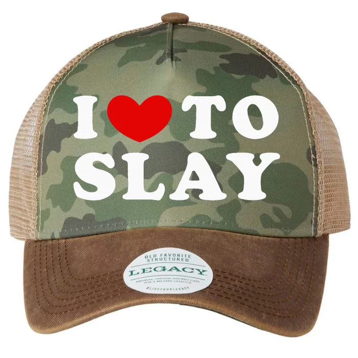 I Love To Slay I Slay Legacy Tie Dye Trucker Hat