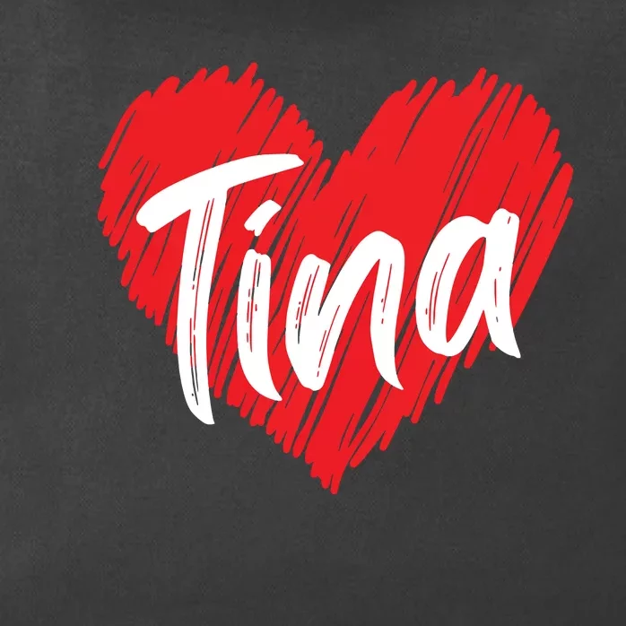 I Love Tina Heart Personalized Name Tina Zip Tote Bag