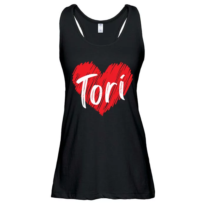 I Love Tori Heart First Name Tori Ladies Essential Flowy Tank