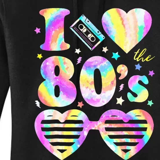 I love The 80'S 80's 90's costume Party Women's Pullover Hoodie