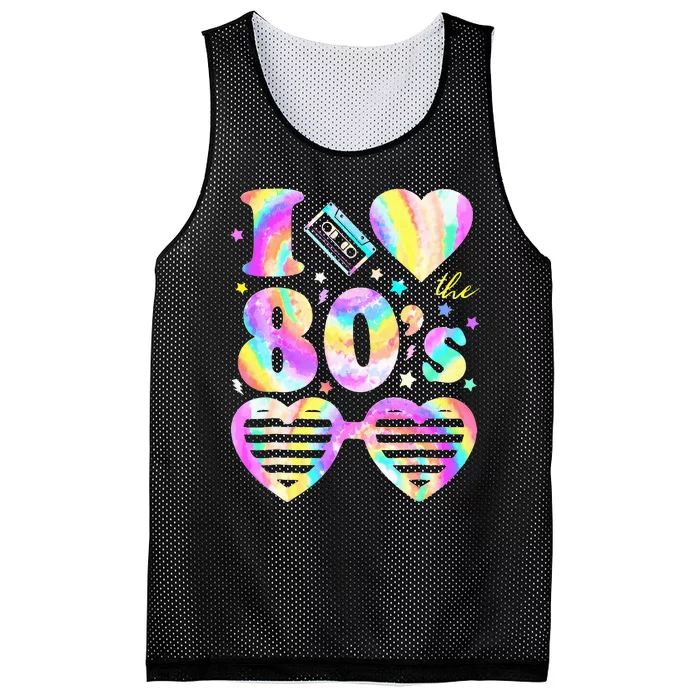 I love The 80'S 80's 90's costume Party Mesh Reversible Basketball Jersey Tank