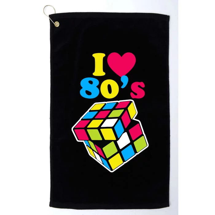 I Love The 80S Girl Platinum Collection Golf Towel