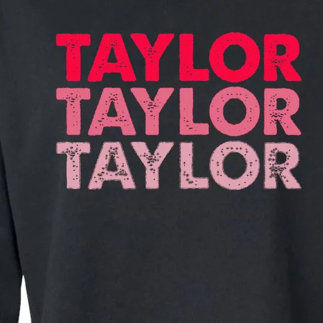 I Love Taylor Cropped Pullover Crew