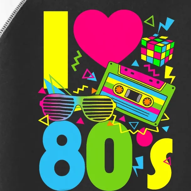 I Love The 80s 70s 80s Party Retro Costume Toddler Fine Jersey T-Shirt