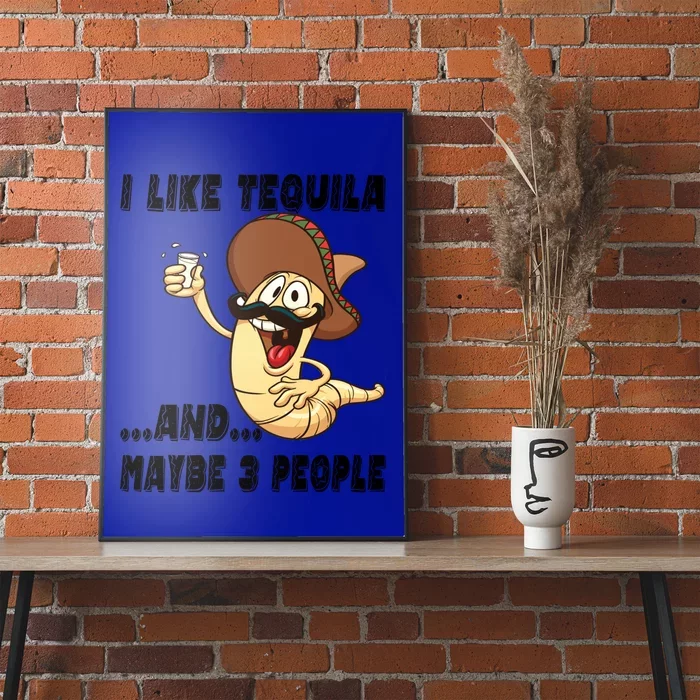 I Like Tequila And Maybe Three People Funny Tequila LoverS Gift Poster