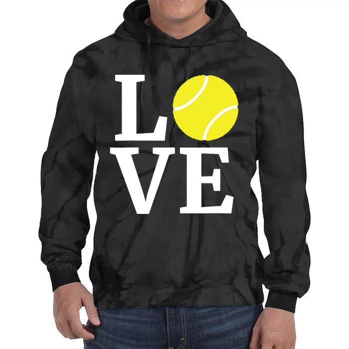 I Love Tennis Tennis Lovers Tie Dye Hoodie