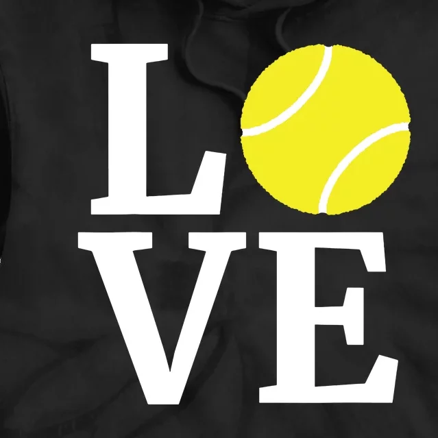 I Love Tennis Tennis Lovers Tie Dye Hoodie