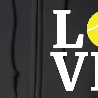 I Love Tennis Tennis Lovers Full Zip Hoodie