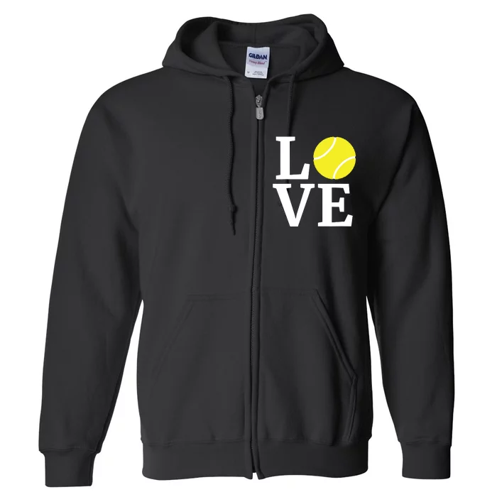 I Love Tennis Tennis Lovers Full Zip Hoodie