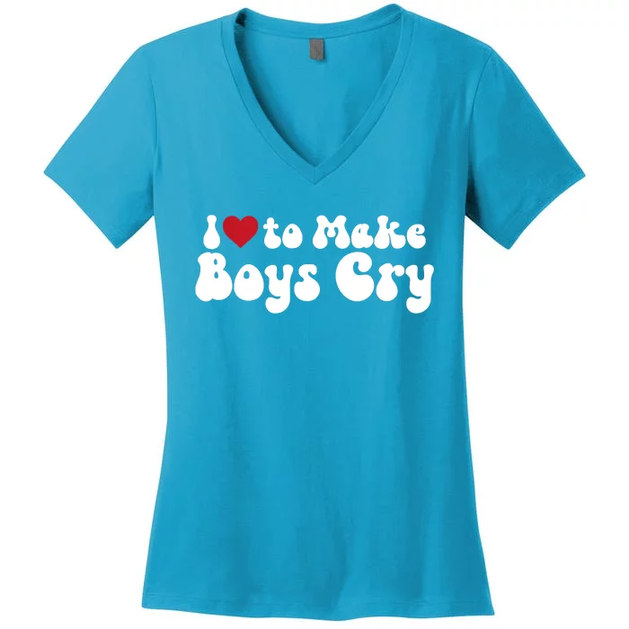 I Love To Make Cry Women's V-Neck T-Shirt