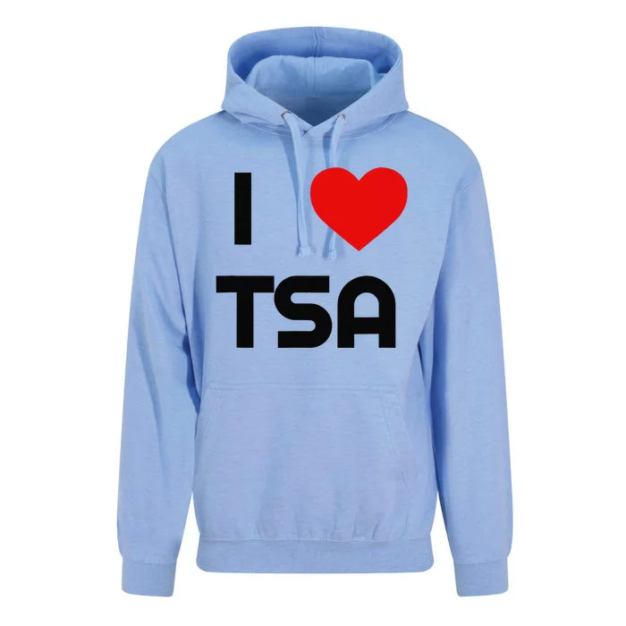 I Love The Tsa. Airport Vacation Travel And Flying Humor Unisex Surf Hoodie