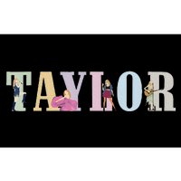 I Love Taylor 80S Groovy Vintage Bumper Sticker