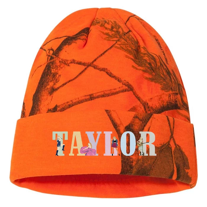 I Love Taylor 80S Groovy Vintage Kati - 12in Camo Beanie