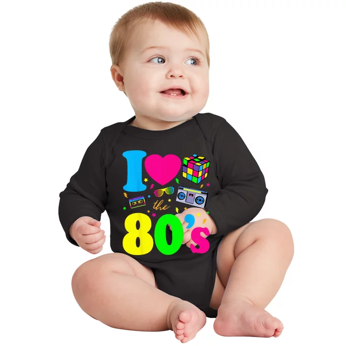 I Love The 80s Clothes For Women And Men Party Funny Baby Long Sleeve Bodysuit