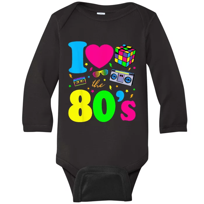 I Love The 80s Clothes For Women And Men Party Funny Baby Long Sleeve Bodysuit