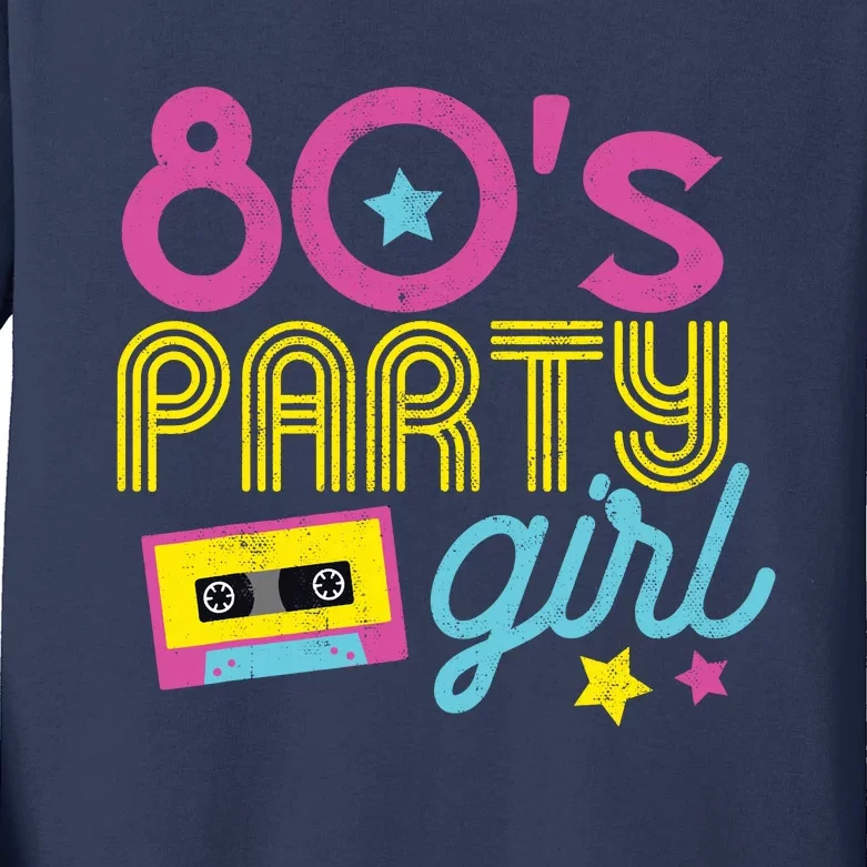 I Love The 80s Party Girl Retro 1980s Party Clothes Kids Long Sleeve Shirt