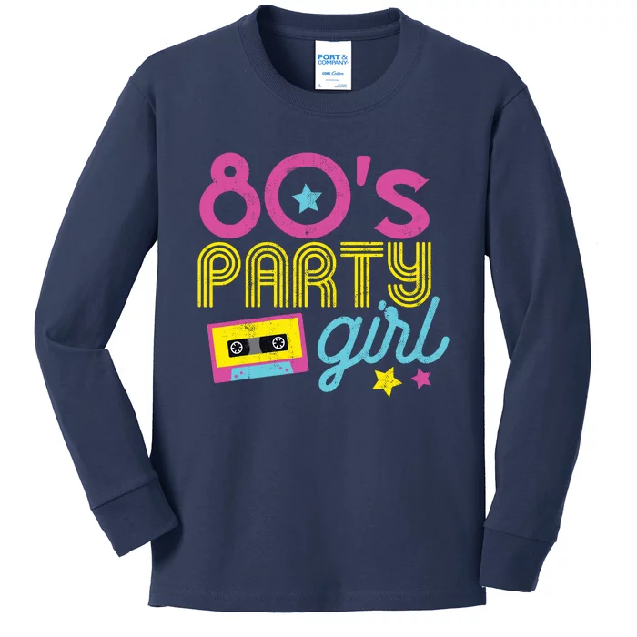 I Love The 80s Party Girl Retro 1980s Party Clothes Kids Long Sleeve Shirt