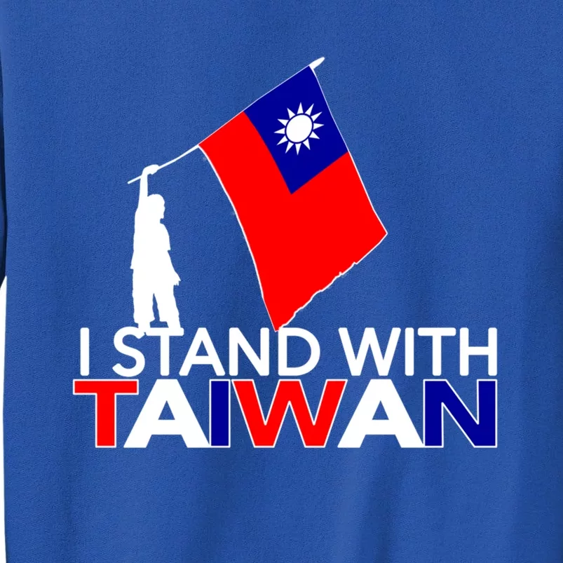 I Love Taiwan Flag Taiwanese Pride I Stand With Taiwan China Gift Tall Sweatshirt