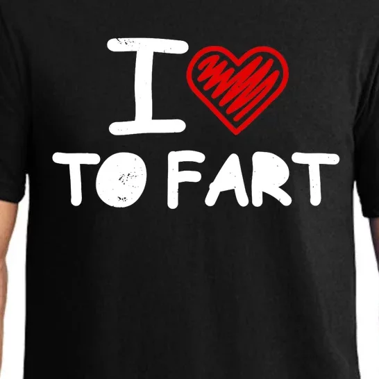 I Love To Fart Heart Farting Joke Gag Farter Funny Pajama Set