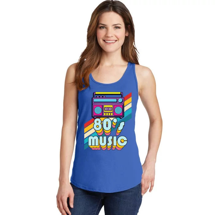 I Love The 80s Music Cute Gift Retro Vintage Eighties Style 1980 Gift Ladies Essential Tank