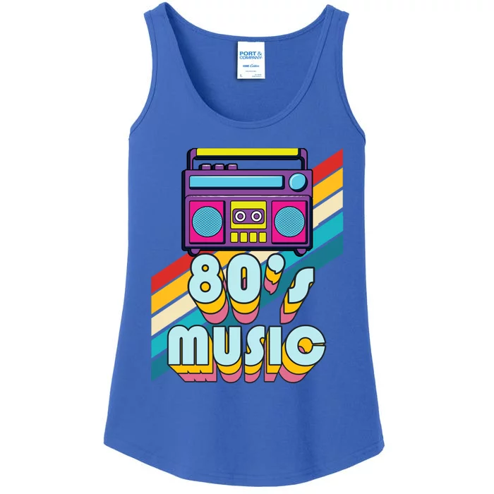 I Love The 80s Music Cute Gift Retro Vintage Eighties Style 1980 Gift Ladies Essential Tank