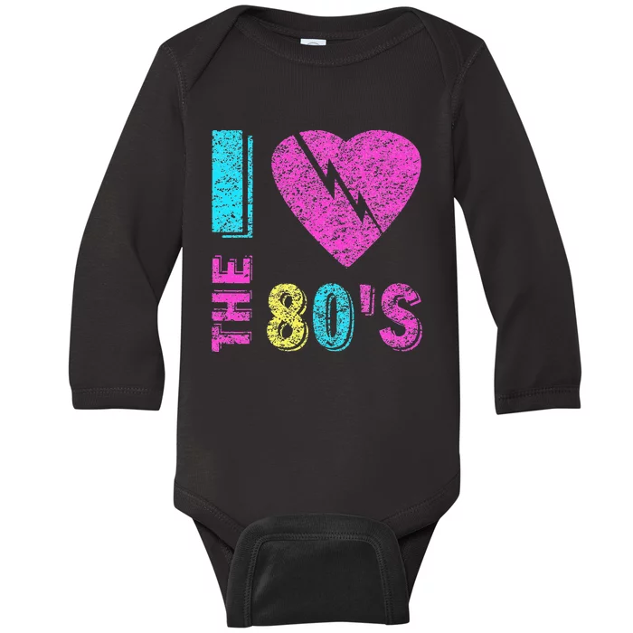 I Love The 80S 80s 90s Costume Party Baby Long Sleeve Bodysuit