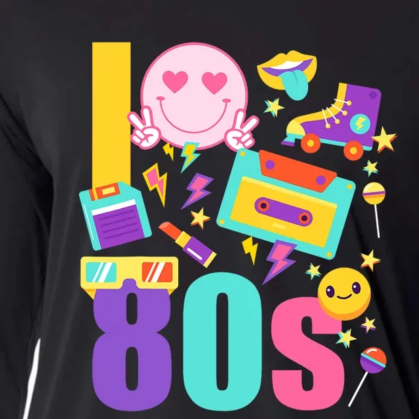 I Love The 80s Women 70s 80s Party Cooling Performance Long Sleeve Crew