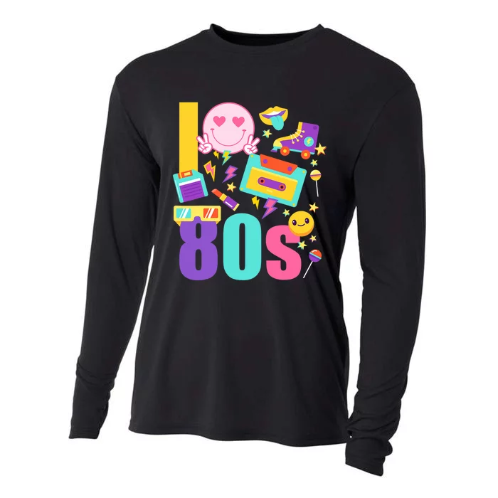 I Love The 80s Women 70s 80s Party Cooling Performance Long Sleeve Crew