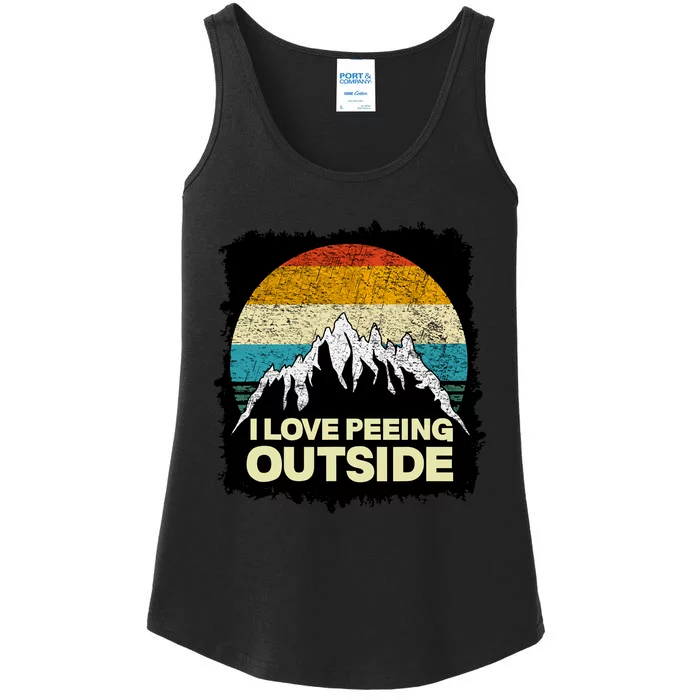 I Love To Pee Outside Funny Outdoor Man Camping Ladies Essential Tank