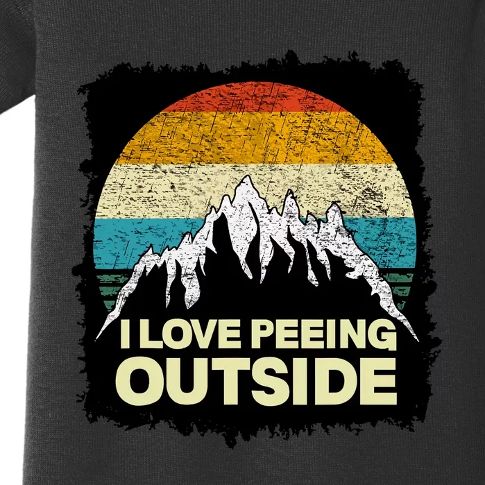 I Love To Pee Outside Funny Outdoor Man Camping Baby Bodysuit