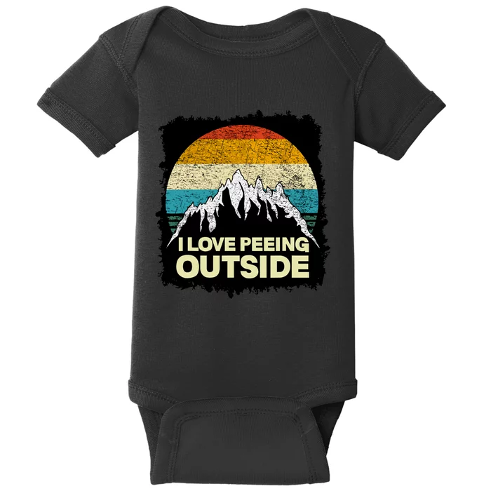 I Love To Pee Outside Funny Outdoor Man Camping Baby Bodysuit