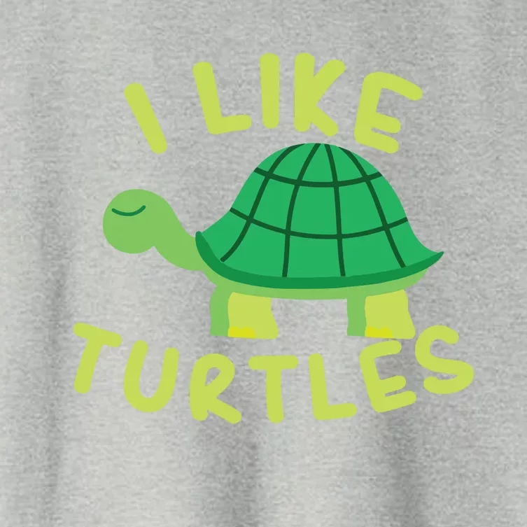 I Like Turtles Tortoise Sea Animal Funny Gift Women's Crop Top Tee