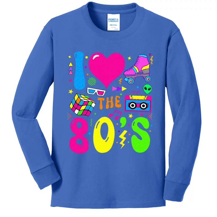 I Love The 80S Party 1980s Themed Costume 80s Kids Long Sleeve Shirt