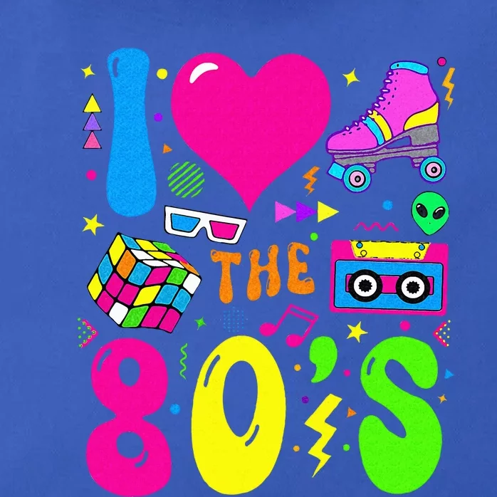 I Love The 80S Party 1980s Themed Costume 80s Zip Tote Bag