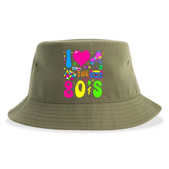 I Love The 80S Party 1980s Themed Costume 80s Sustainable Bucket Hat