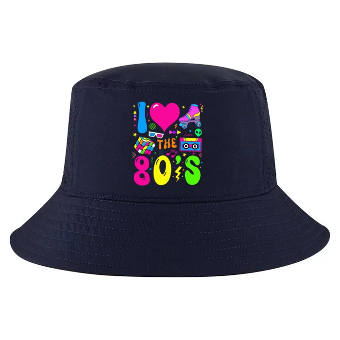 I Love The 80S Party 1980s Themed Costume 80s Cool Comfort Performance Bucket Hat