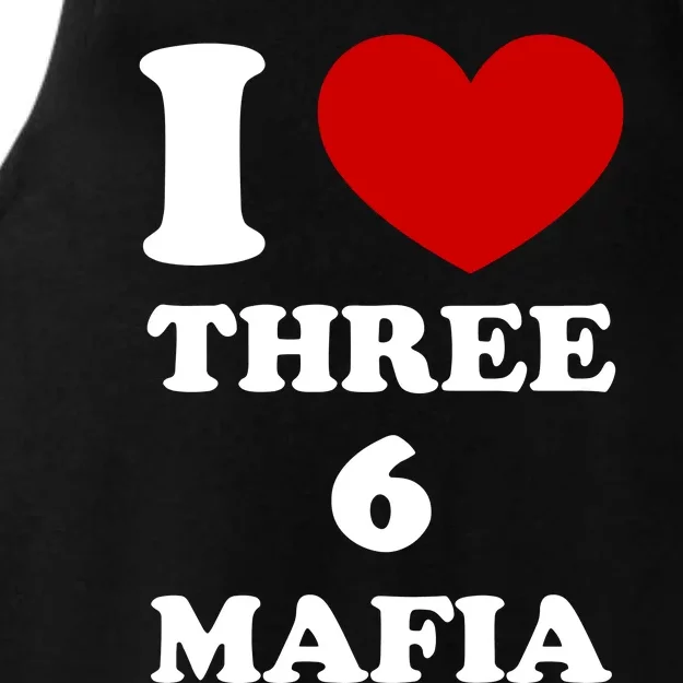 I Love Three 6 Mafia Limited Ladies Tri-Blend Wicking Tank