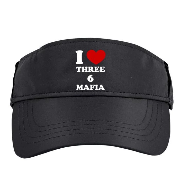 I Love Three 6 Mafia Limited Adult Drive Performance Visor