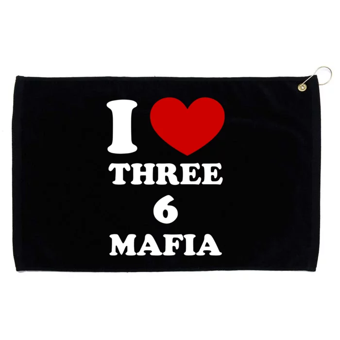 I Love Three 6 Mafia Limited Grommeted Golf Towel