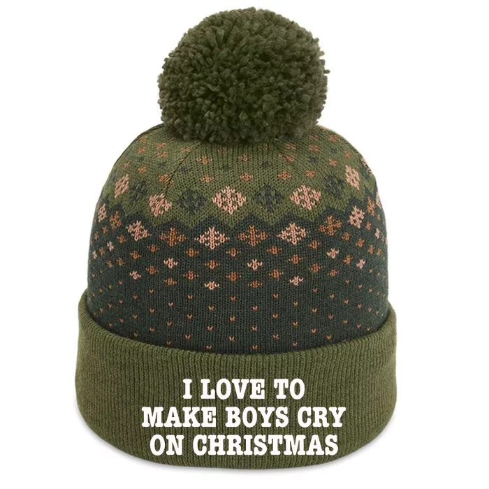 I Love To Make Boy Cry On Christmas The Baniff Cuffed Pom Beanie