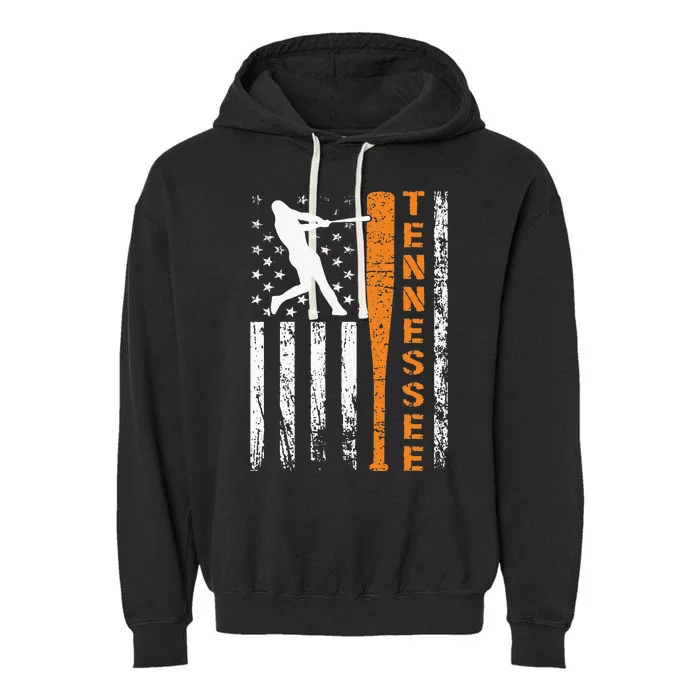 I Love Tennessies Souvenir Tennessies Us Flag Garment-Dyed Fleece Hoodie