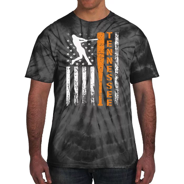 I Love Tennessies Souvenir Tennessies Us Flag Tie-Dye T-Shirt