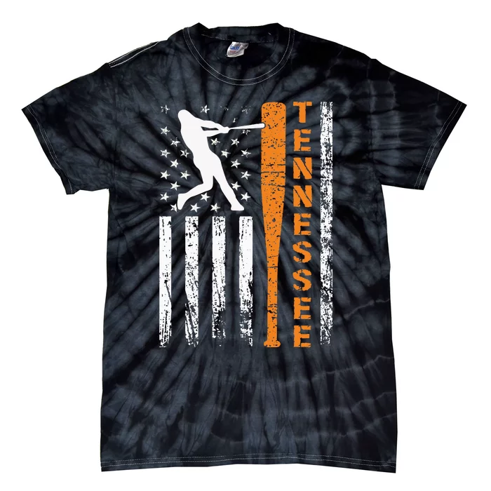 I Love Tennessies Souvenir Tennessies Us Flag Tie-Dye T-Shirt