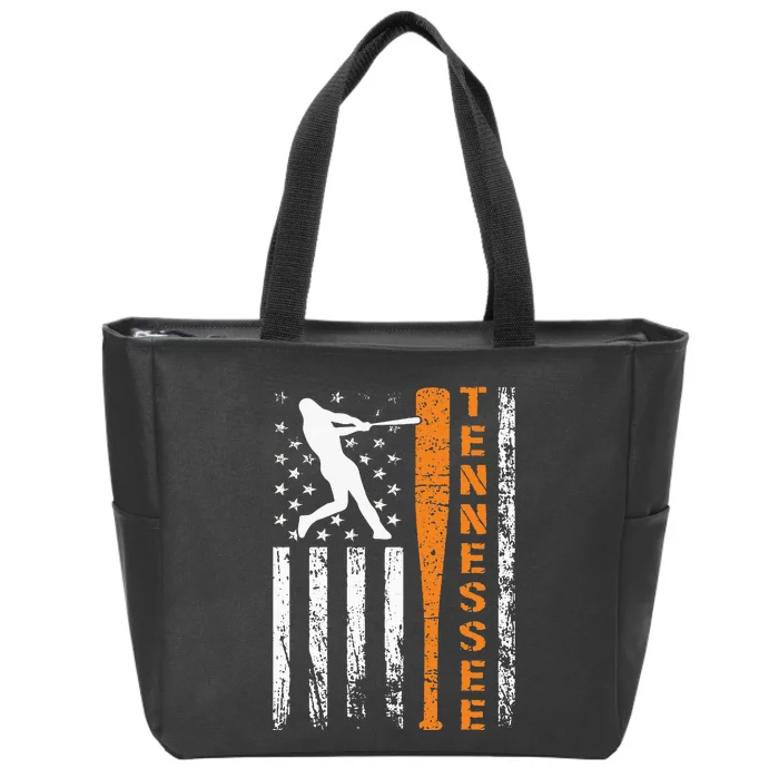 I Love Tennessies Souvenir Tennessies Us Flag Zip Tote Bag