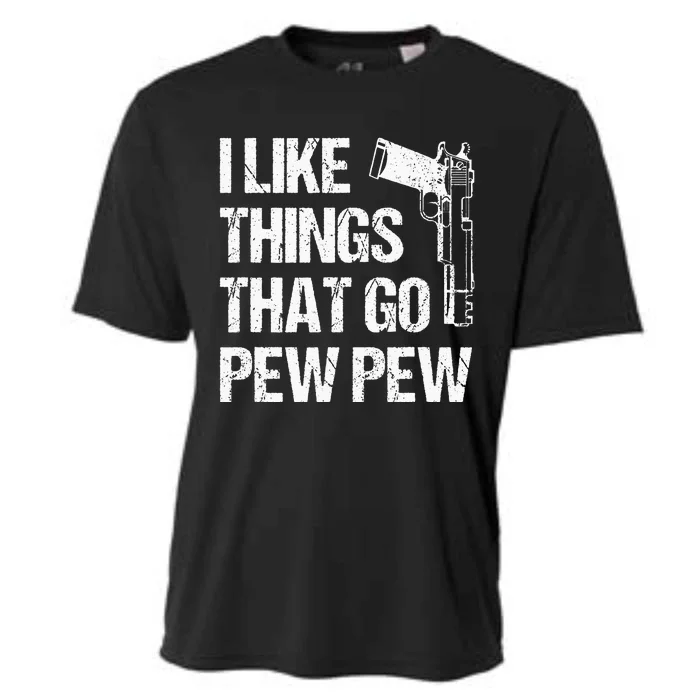 I Like Things That Go Pew Pew Gun Enthusiast Cooling Performance Crew T-Shirt