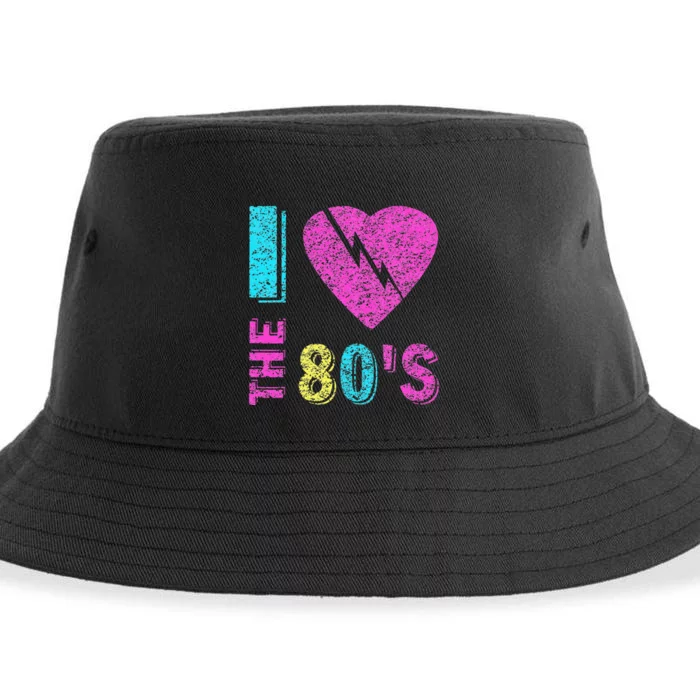 I Love The 80S 90s Costume Party Sustainable Bucket Hat