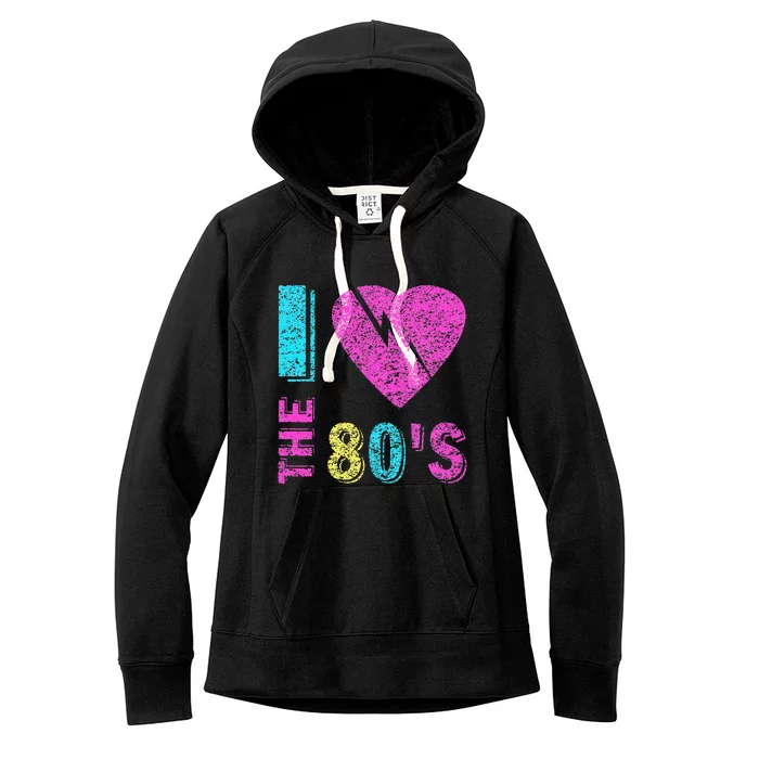 I Love The 80S 90s Costume Party Women's Fleece Hoodie