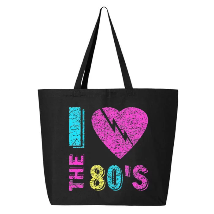 I Love The 80S 90s Costume Party 25L Jumbo Tote