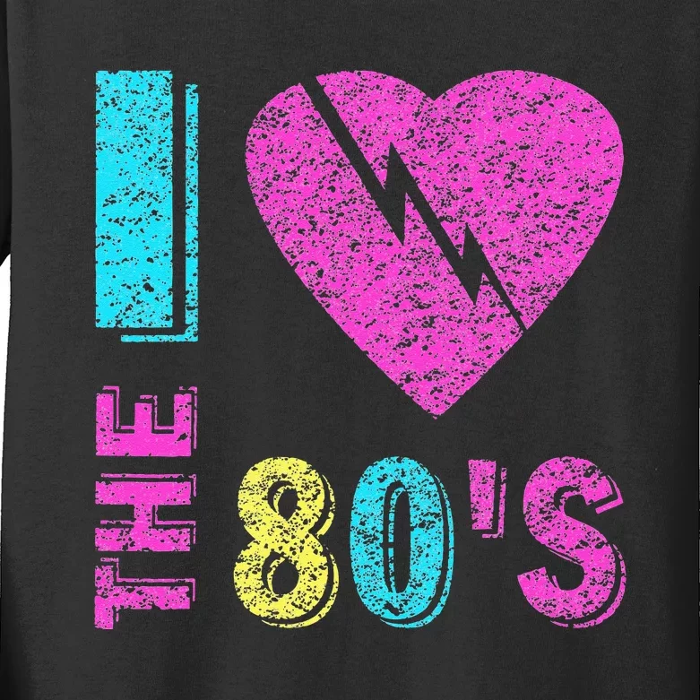 I Love The 80S 90s Costume Party Kids Long Sleeve Shirt